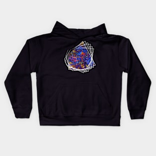 Trippy Bending Portal with Geometric Frames Kids Hoodie